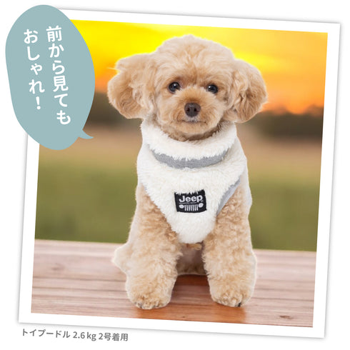 JeepⓇボアジッパーベスト ペット用品 ペットウェア 犬服