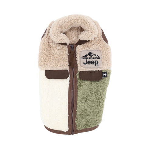JeepⓇボアジッパーベスト ペット用品 ペットウェア 犬服