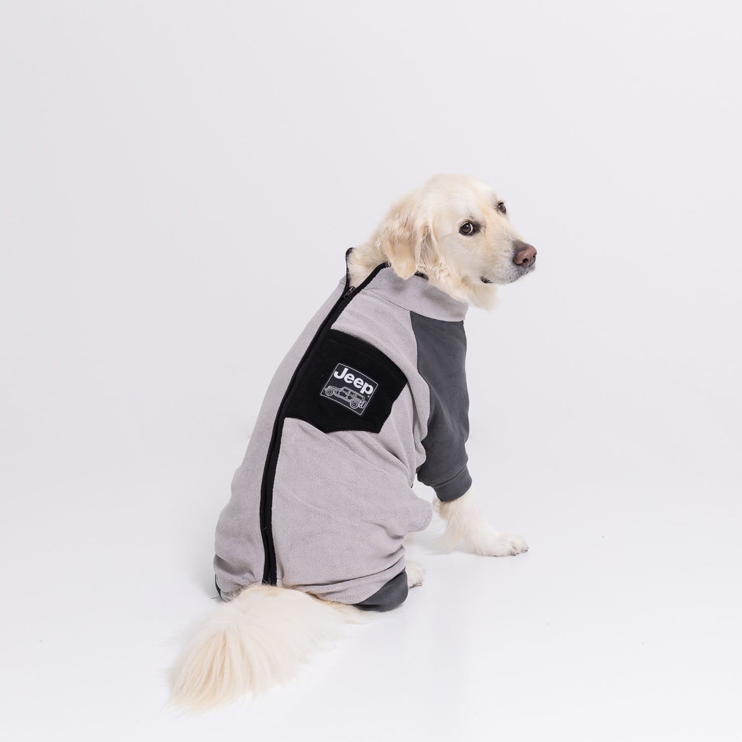 Jeep フリースジップロンパース 中大型犬 ペット用品