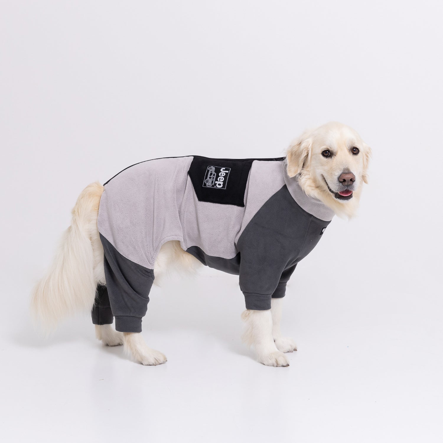 Jeep フリースジップロンパース 中大型犬 ペット用品