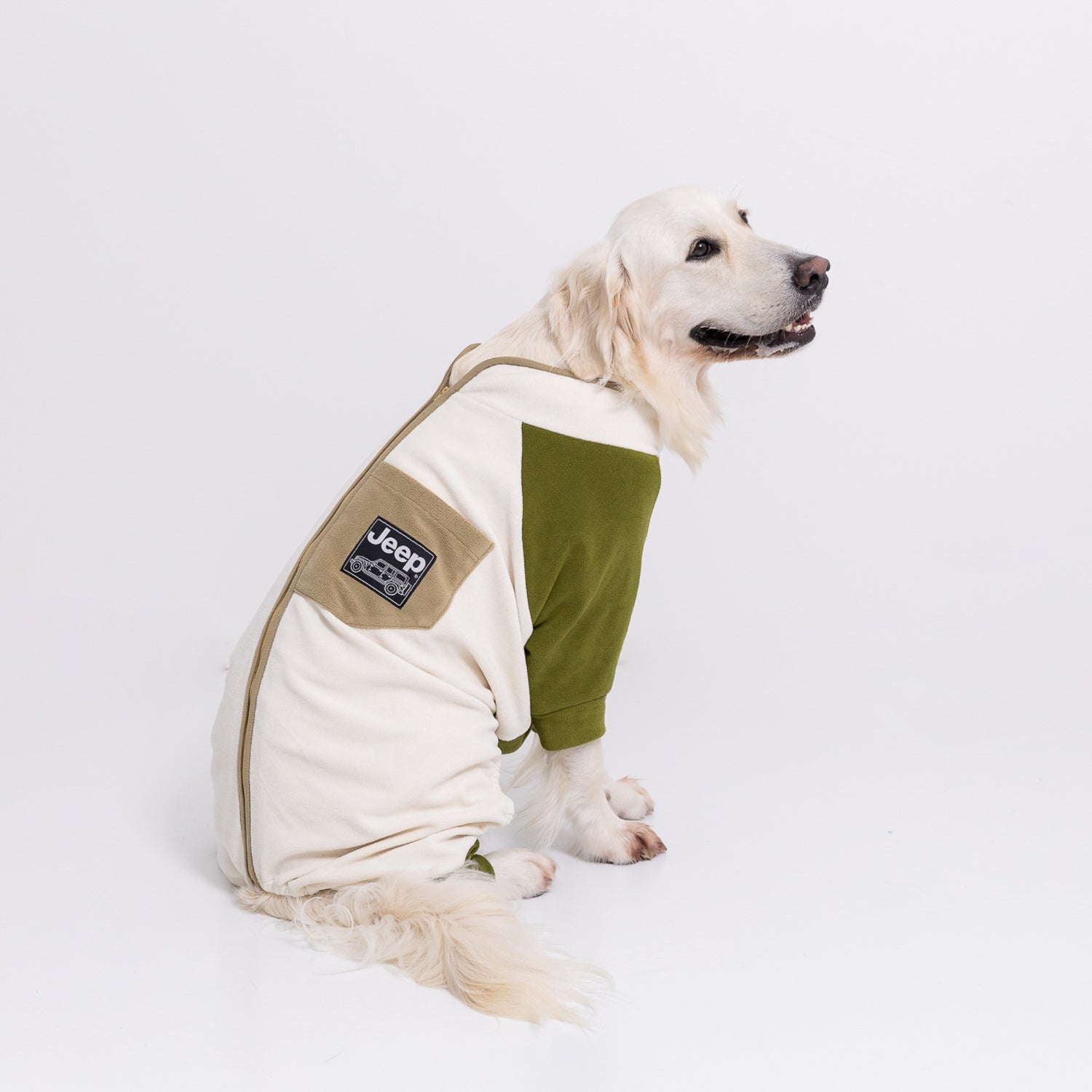 Jeep フリースジップロンパース 中大型犬 ペット用品