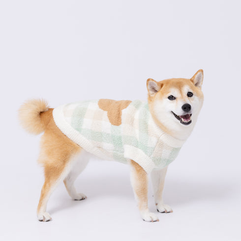 ボリスチェックシェニールニット中・大型犬 ペット用品