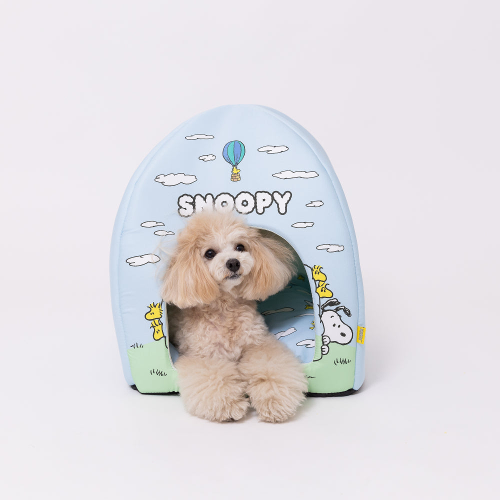 スヌーピー青空柄ドームベッド ペット用品