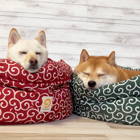 mamemochi 沼る唐草ラウンドベッド & ブランケット セット〜唐草まみれシリーズ〜