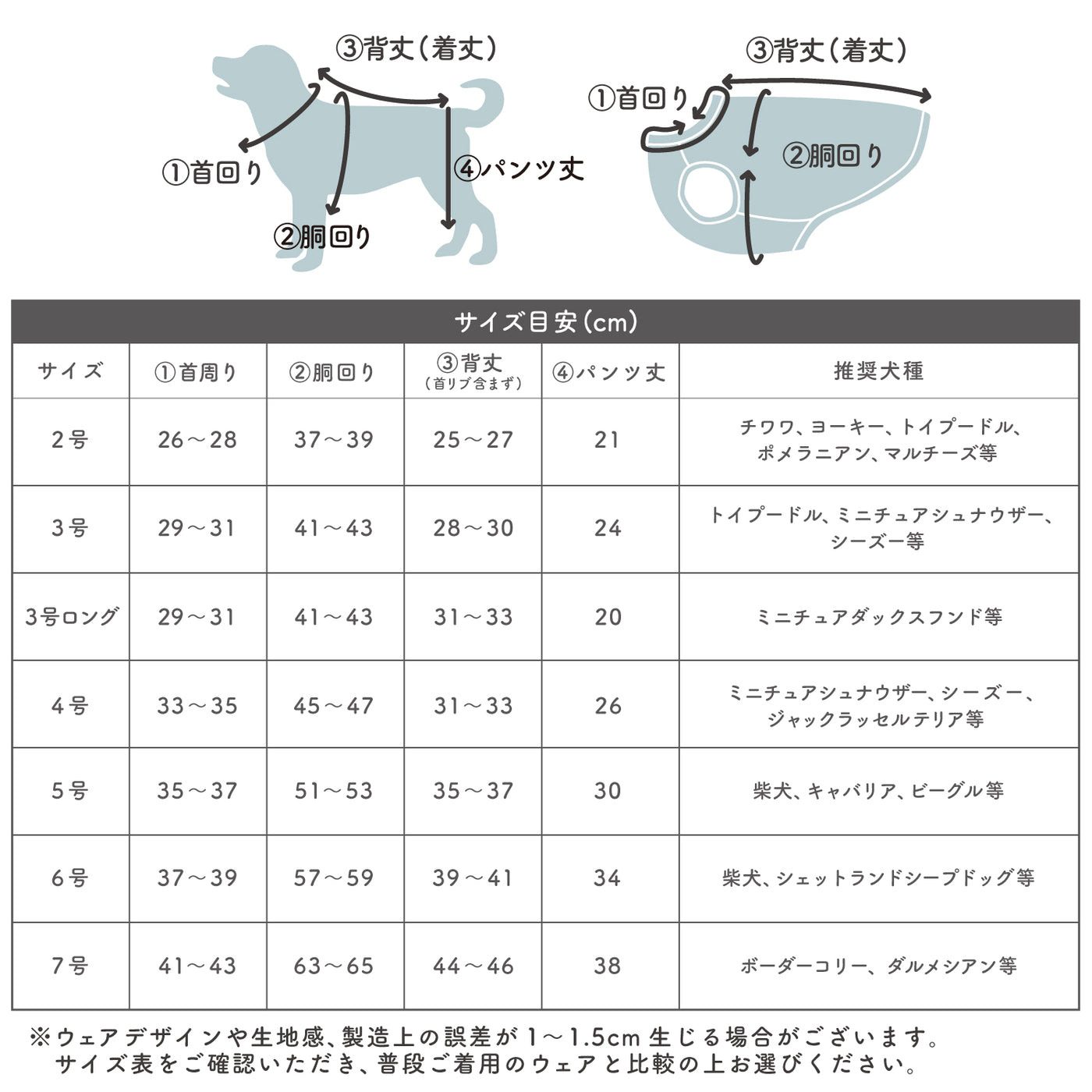 トイプー 安い 服 サイズ