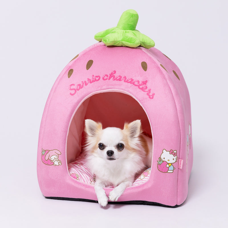 サンリオいちごドームベッド ペット用品
