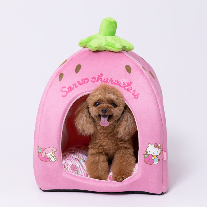 サンリオいちごドームベッド ペット用品