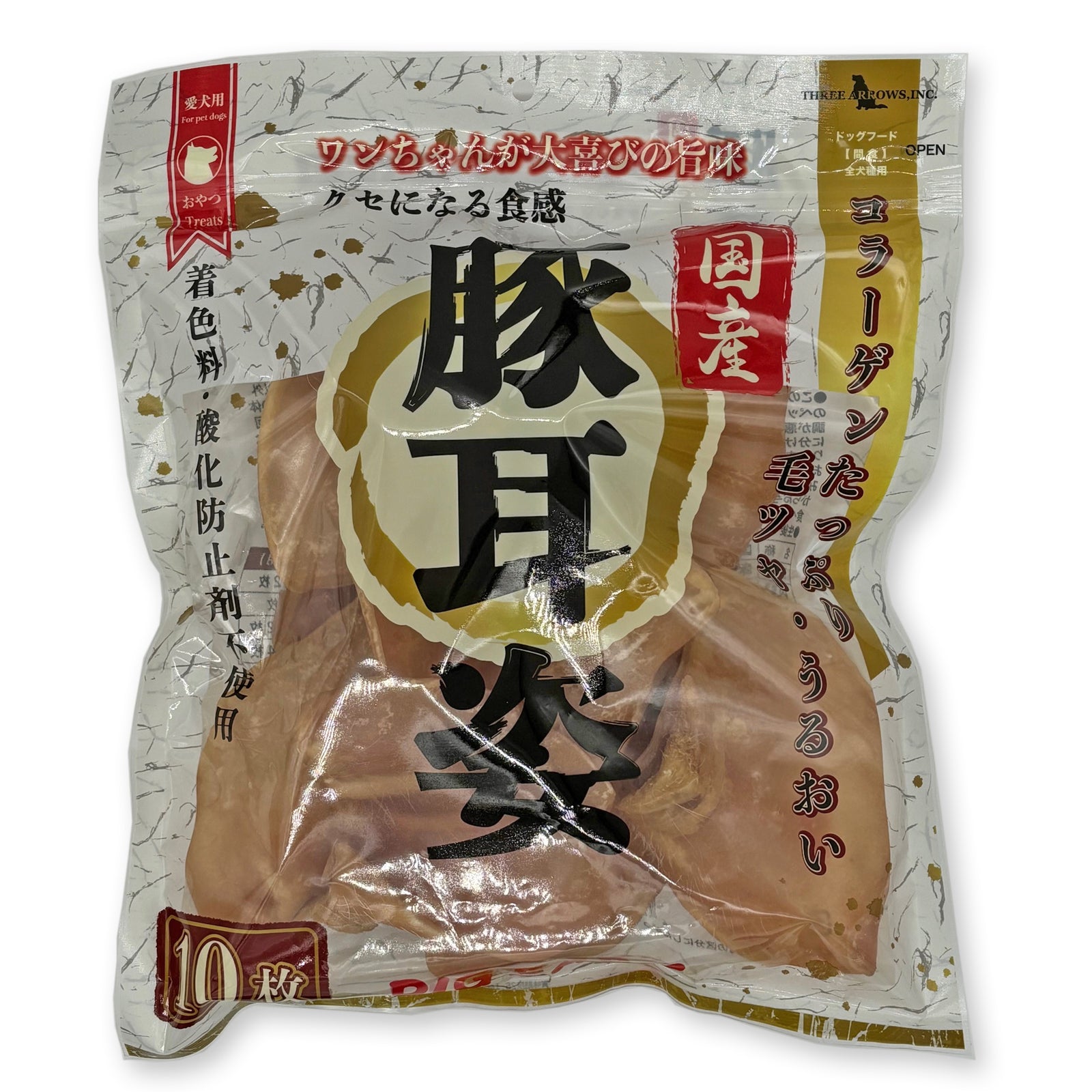 国産 豚耳姿 10枚 大容量 犬用おやつ 食いつき抜群 コラーゲン – PET