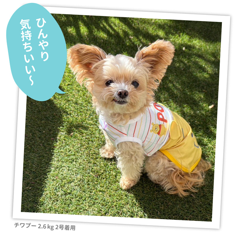 プーさんボーダーフェイスタンク ペット用品 接触冷感 COOL