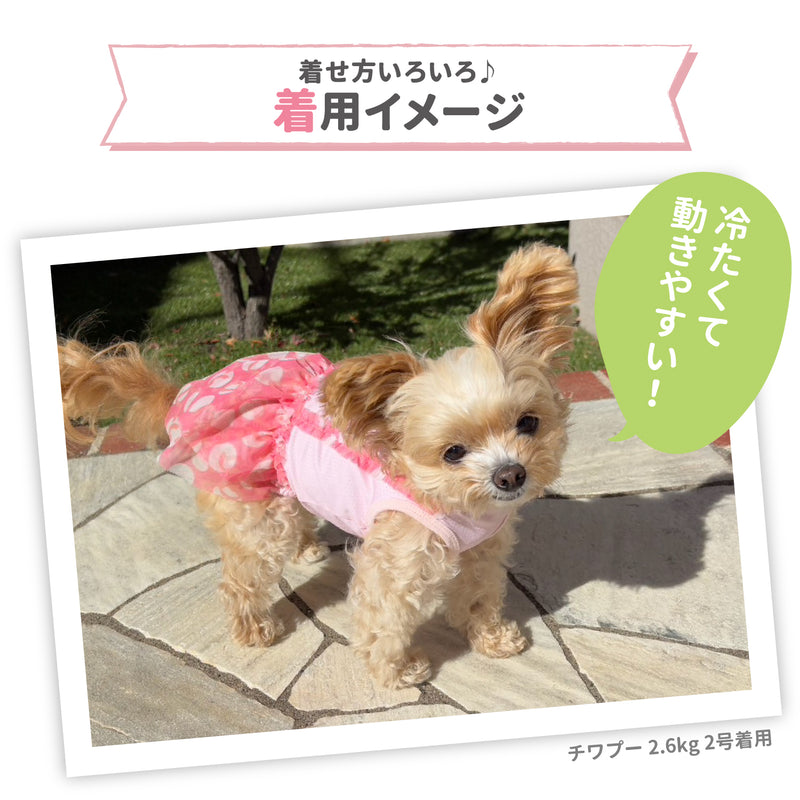 ミニーリボンワンピ ペット用品 接触冷感 COOL