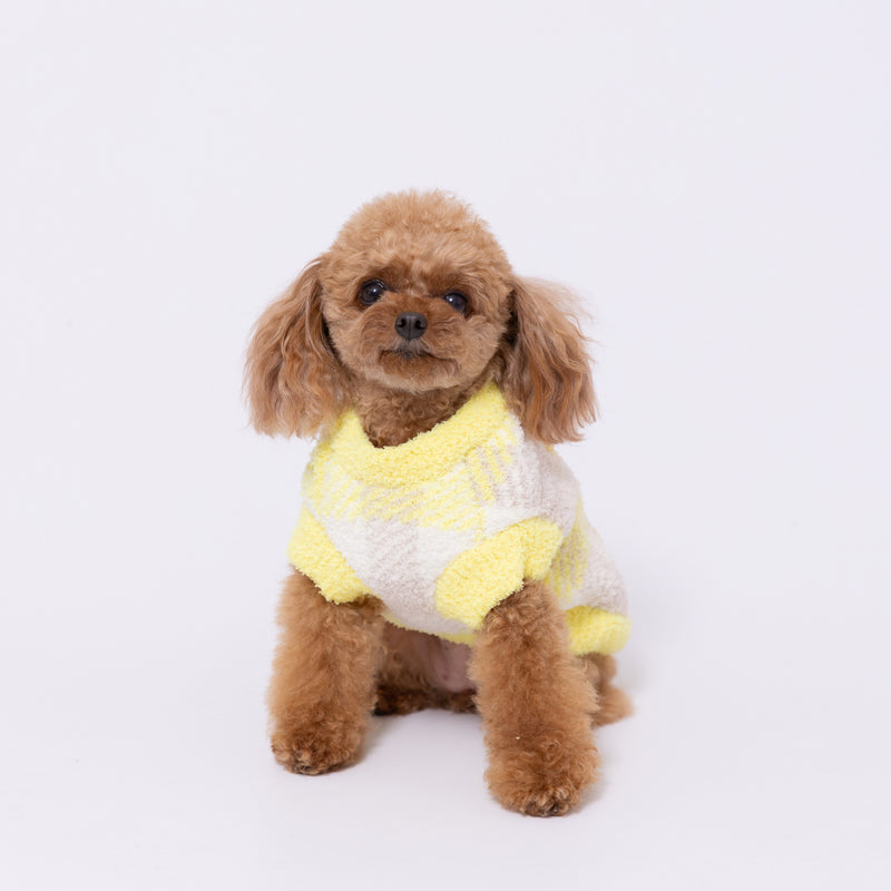 【先行予約 20％OFF】 プーさんチェックシェニールニット ペット用品