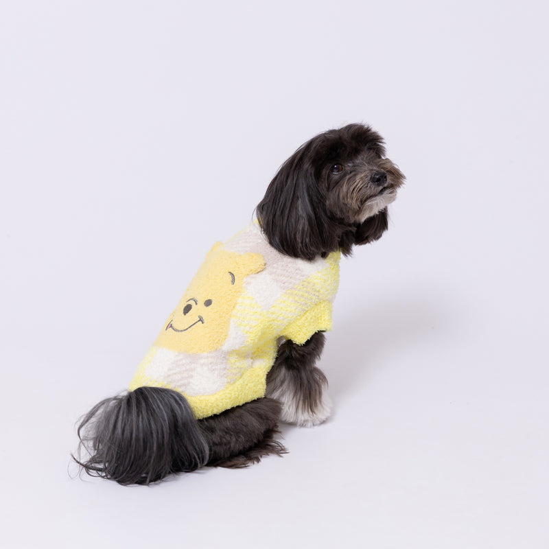 【先行予約 20％OFF】 プーさんチェックシェニールニット ペット用品