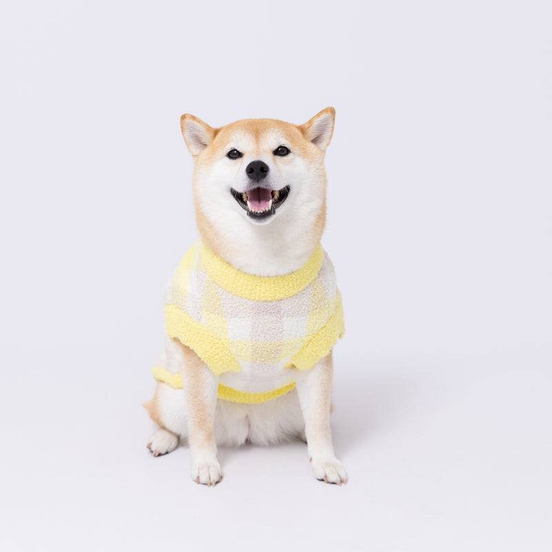 【先行予約 20％OFF】 プーさんチェックシェニールニット中・大型犬 ペット用品