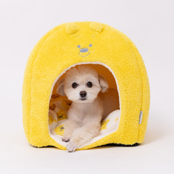 【先行予約 20％OFF】 プーさんフェイスボアドームベッド ペット用品