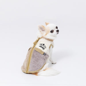 JeepⓇボアジッパーベスト ペット用品 ペットウェア 犬服