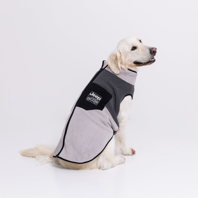 Jeep フリースジップベスト　中大型犬 ペット用品