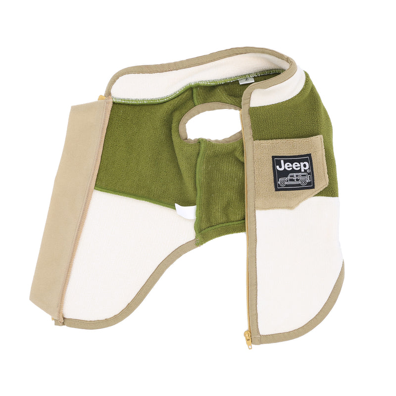 Jeep フリースジップベスト　中大型犬 ペット用品
