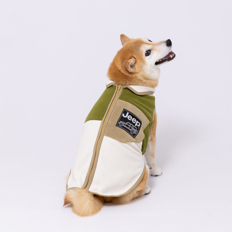 Jeep フリースジップベスト　中大型犬 ペット用品