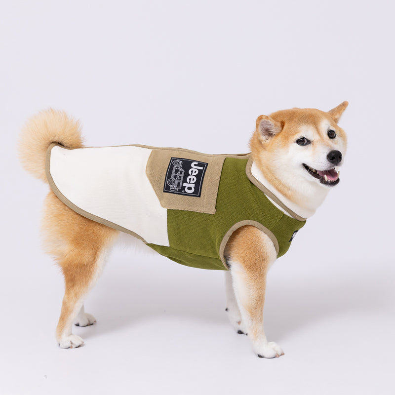 Jeep フリースジップベスト　中大型犬 ペット用品