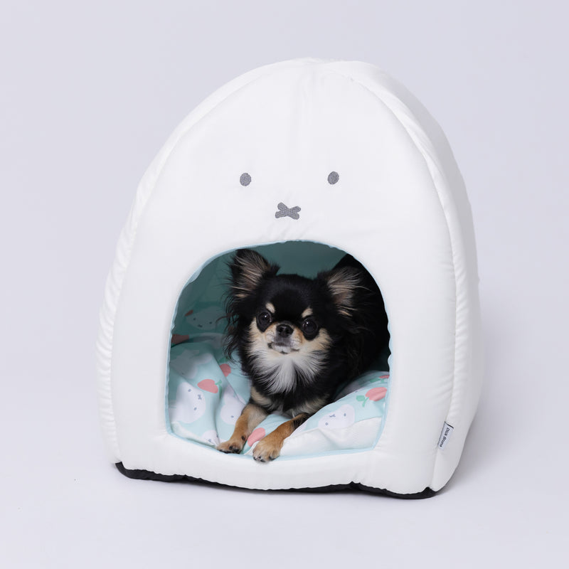 ミッフィーりんごクールドームベッド ペット用品 接触冷感