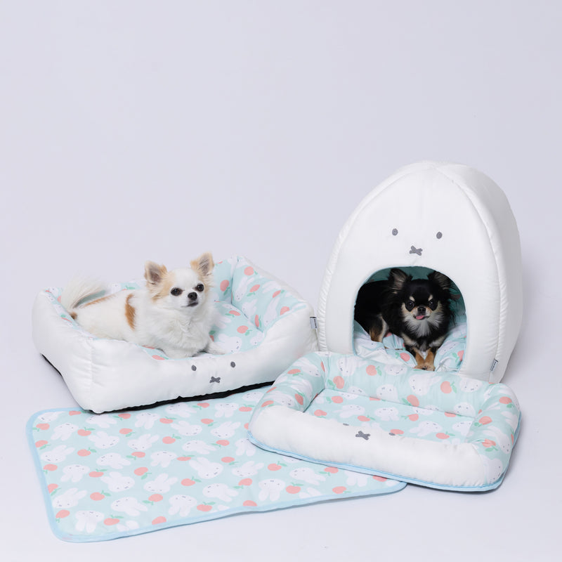 ミッフィーりんごクールドームベッド ペット用品 接触冷感