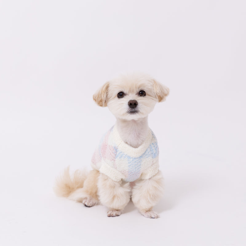 ミッフィーチェックシェニールニット ペット用品