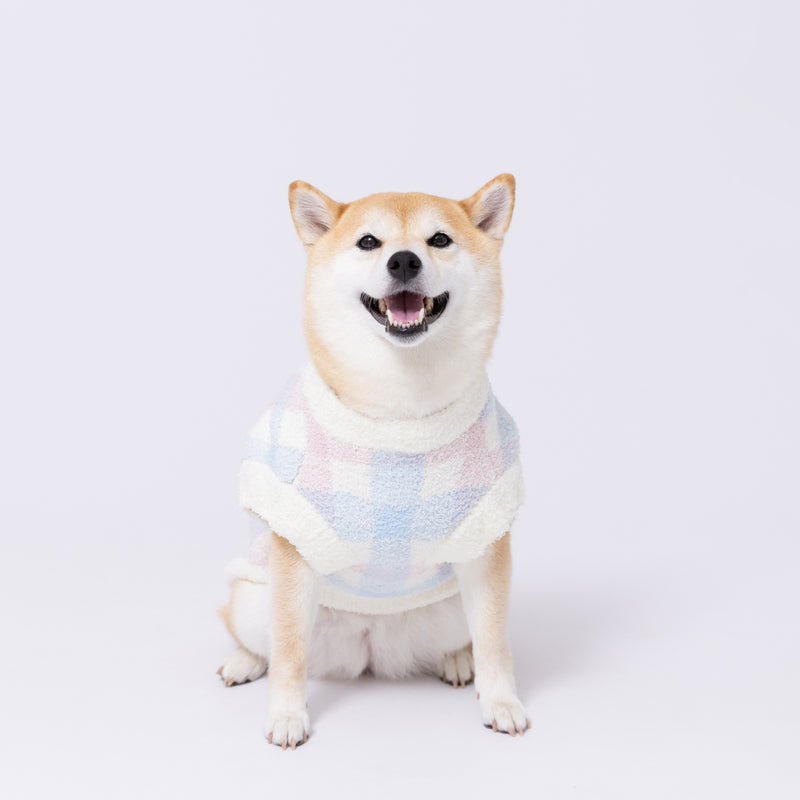 【先行予約 20％OFF】 ミッフィーチェックシェニールニット中・大型犬 ペット用品