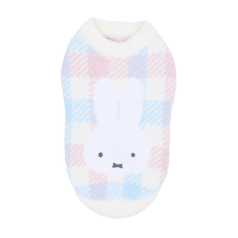 【先行予約 20％OFF】 ミッフィーチェックシェニールニット中・大型犬 ペット用品
