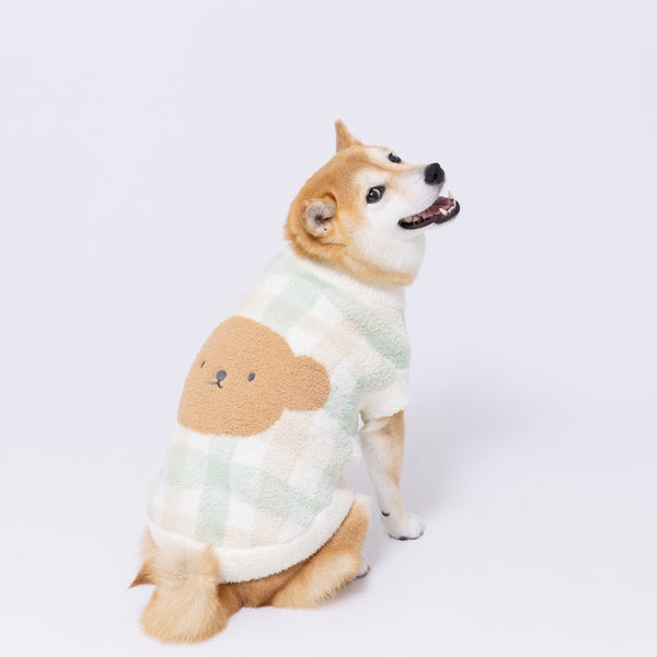 【先行予約 20％OFF】 ボリスチェックシェニールニット中・大型犬 ペット用品