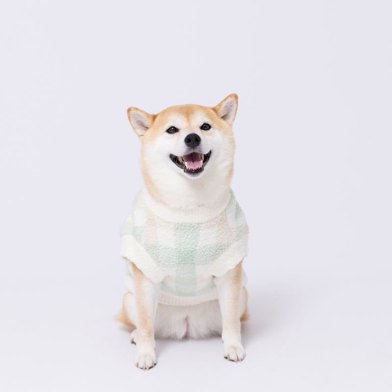 【先行予約 20％OFF】 ボリスチェックシェニールニット中・大型犬 ペット用品