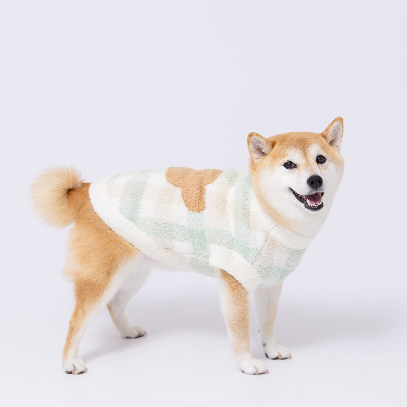 ボリスチェックシェニールニット中・大型犬 ペット用品 犬服 ペット