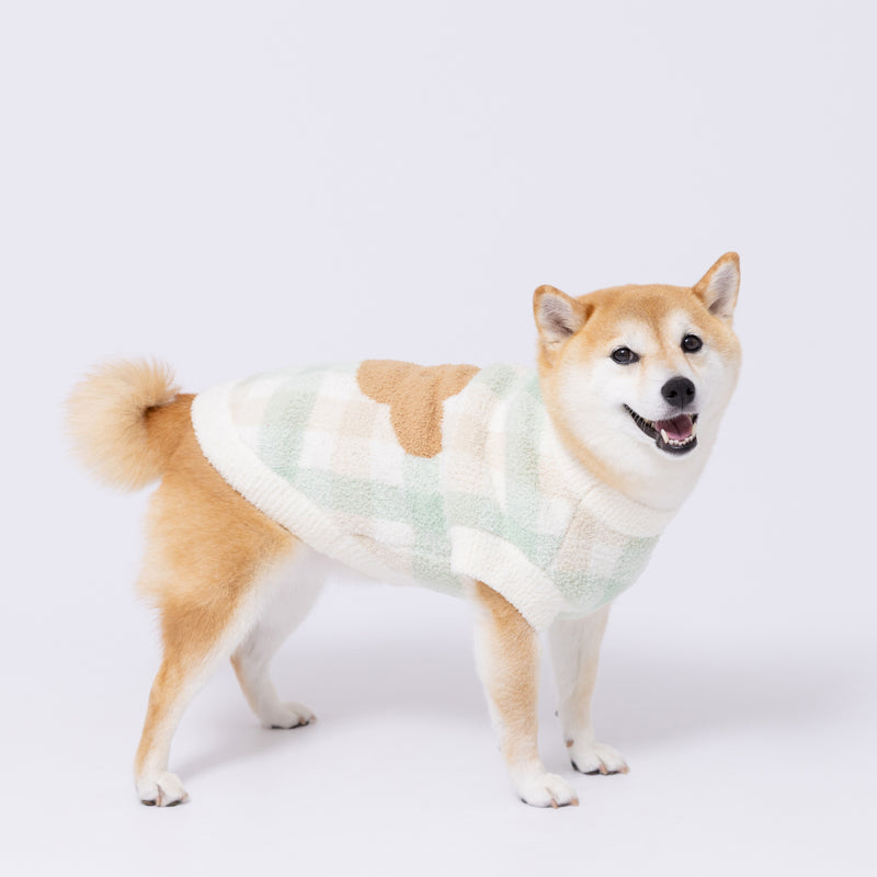 【先行予約 20％OFF】 ボリスチェックシェニールニット中・大型犬 ペット用品