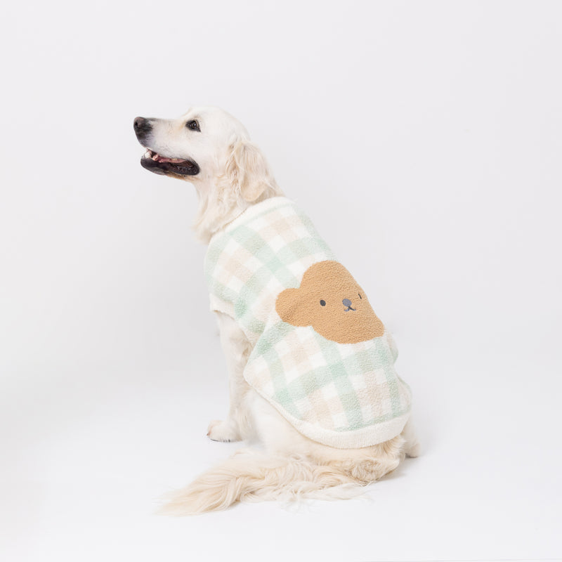【先行予約 20％OFF】 ボリスチェックシェニールニット中・大型犬 ペット用品