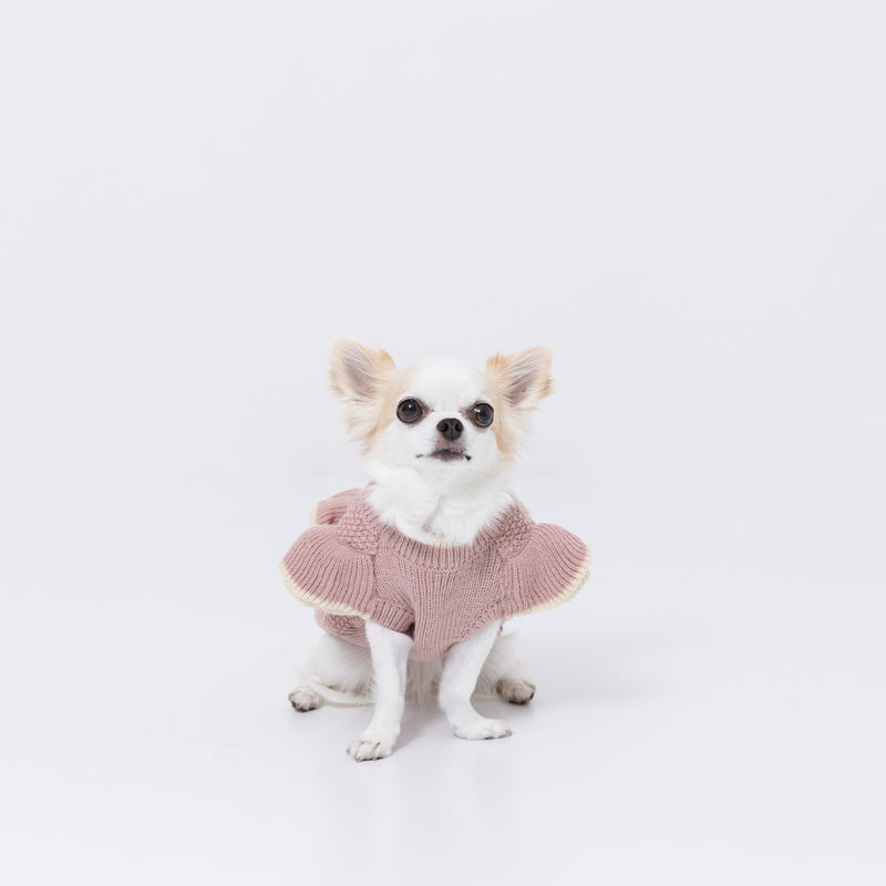 pipiフリルニット ペット用品 ペットウェア 犬服