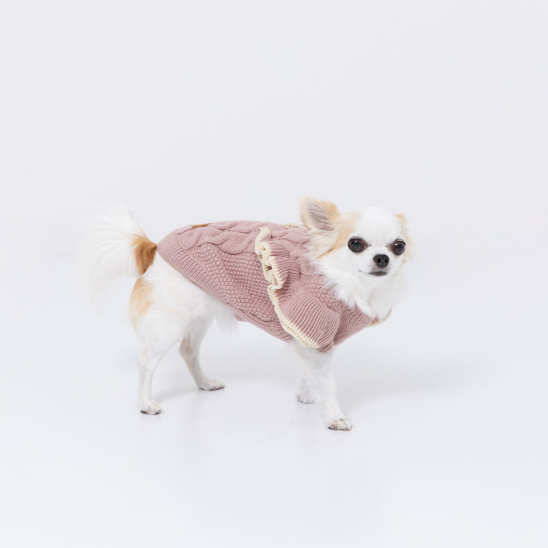 pipiフリルニット ペット用品 ペットウェア 犬服