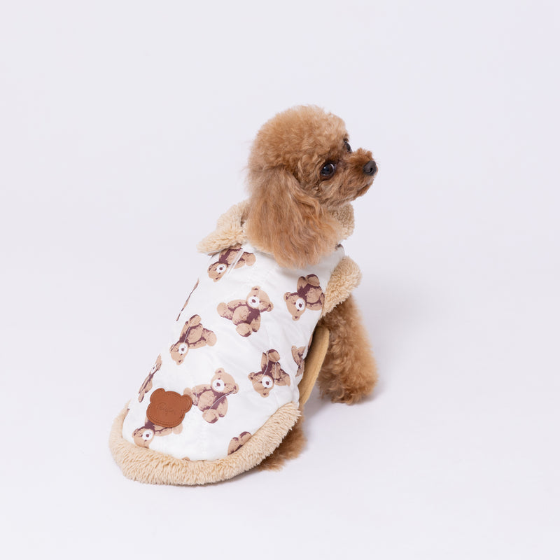 【先行予約 20％OFF】 pipiテディベア柄ダウン ペット用品