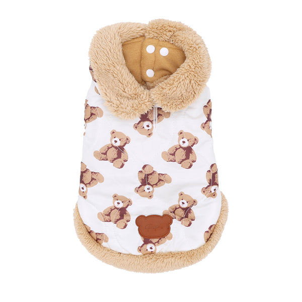 【先行予約 20％OFF】 pipiテディベア柄ダウン ペット用品