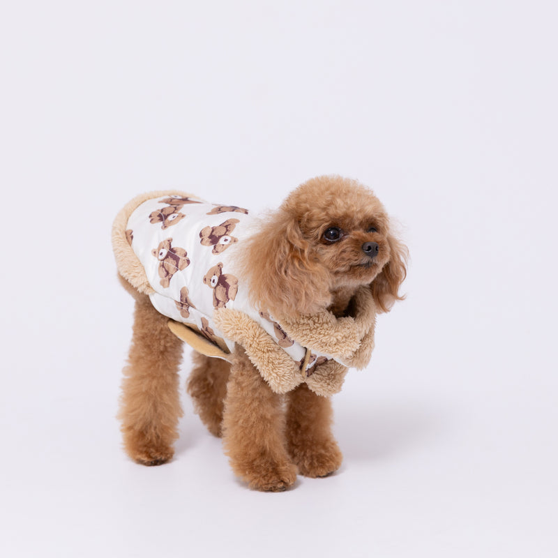 【先行予約 20％OFF】 pipiテディベア柄ダウン ペット用品