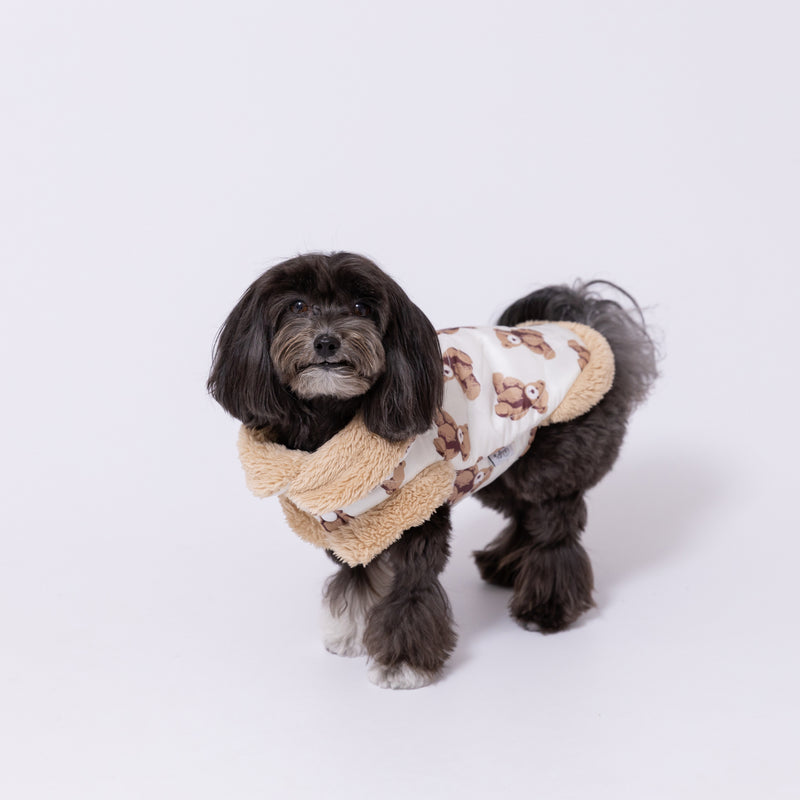 【先行予約 20％OFF】 pipiテディベア柄ダウン ペット用品