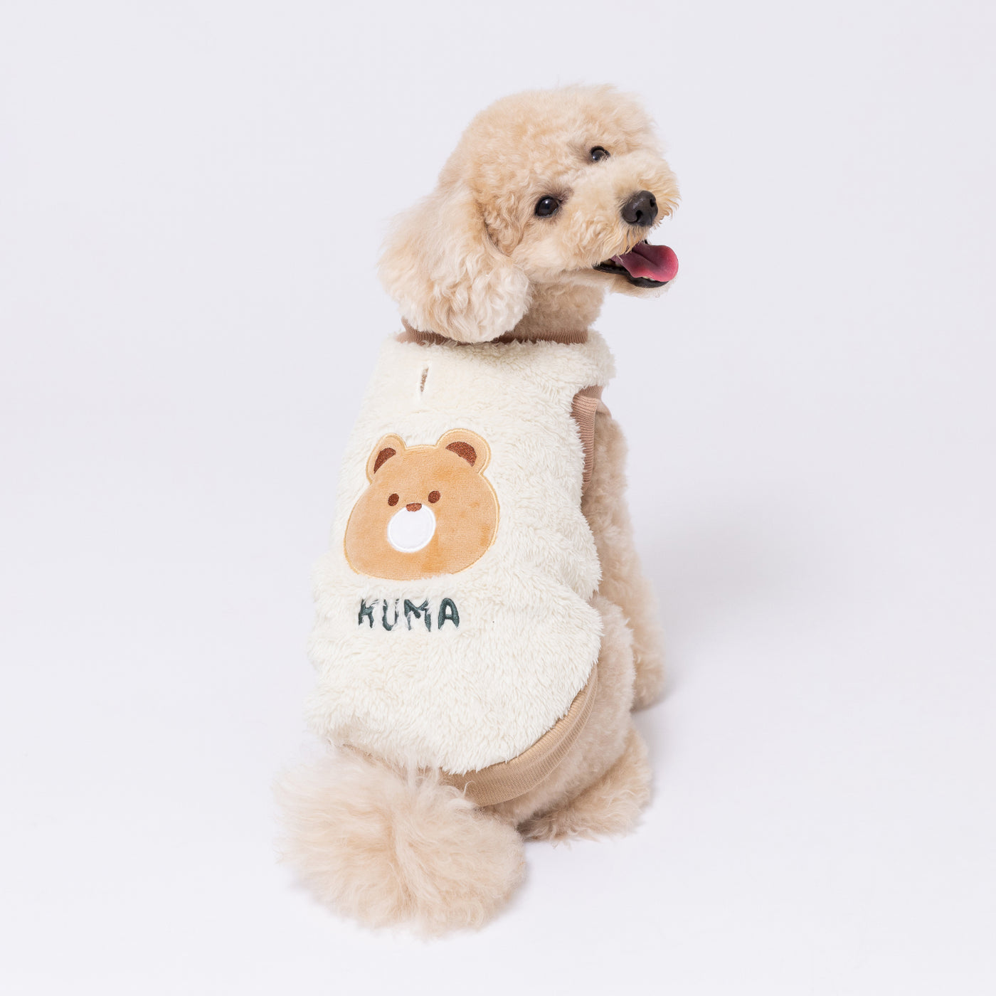 健康用品 ペット服 もこもこ ふわふわトレーナー M ブラウン ベージュ
