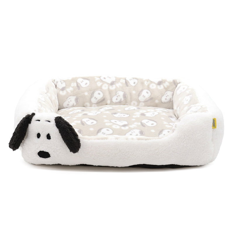 SNOOPY スヌーピーフェイス柄ボアソファベッド ペット用品 ペットベッド