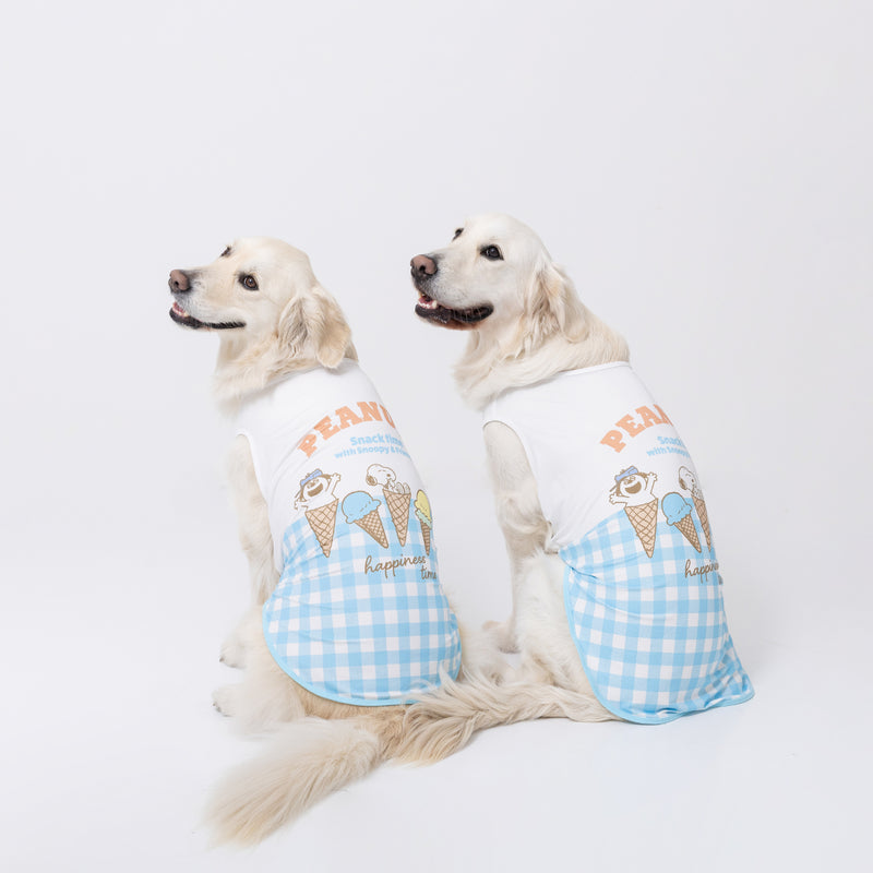 スヌーピーアイスクールタンク中大型犬 ペット用品 接触冷感 COOL