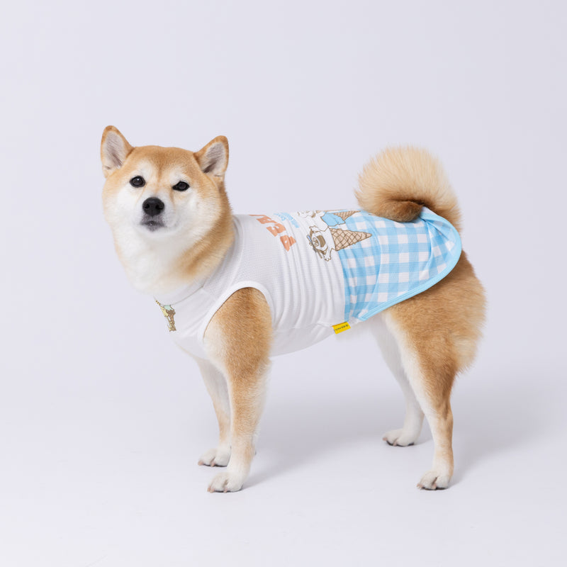 スヌーピーアイスクールタンク中大型犬 ペット用品 接触冷感 COOL