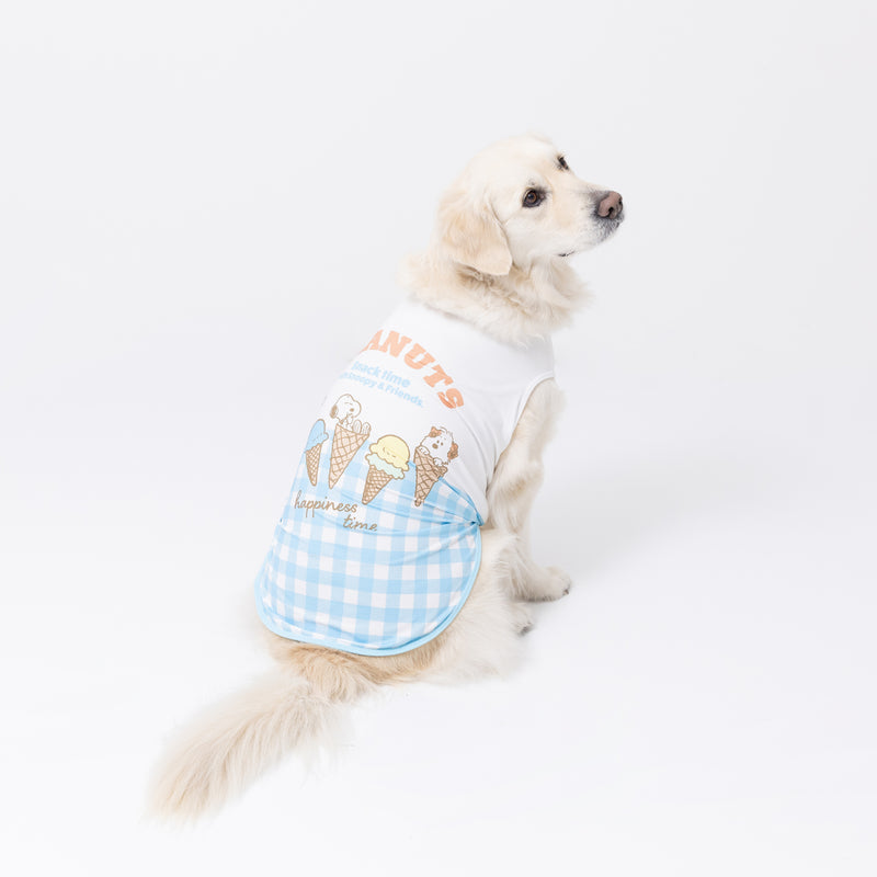 スヌーピーアイスクールタンク中大型犬 ペット用品 接触冷感 COOL