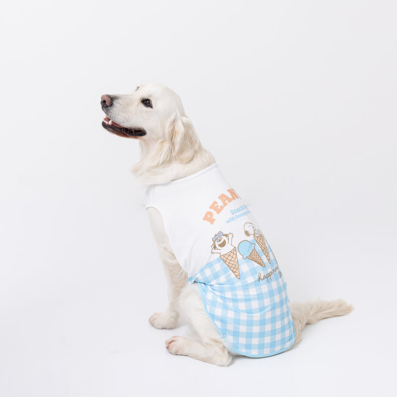 スヌーピーアイスクールタンク中大型犬 ペット用品 接触冷感 COOL