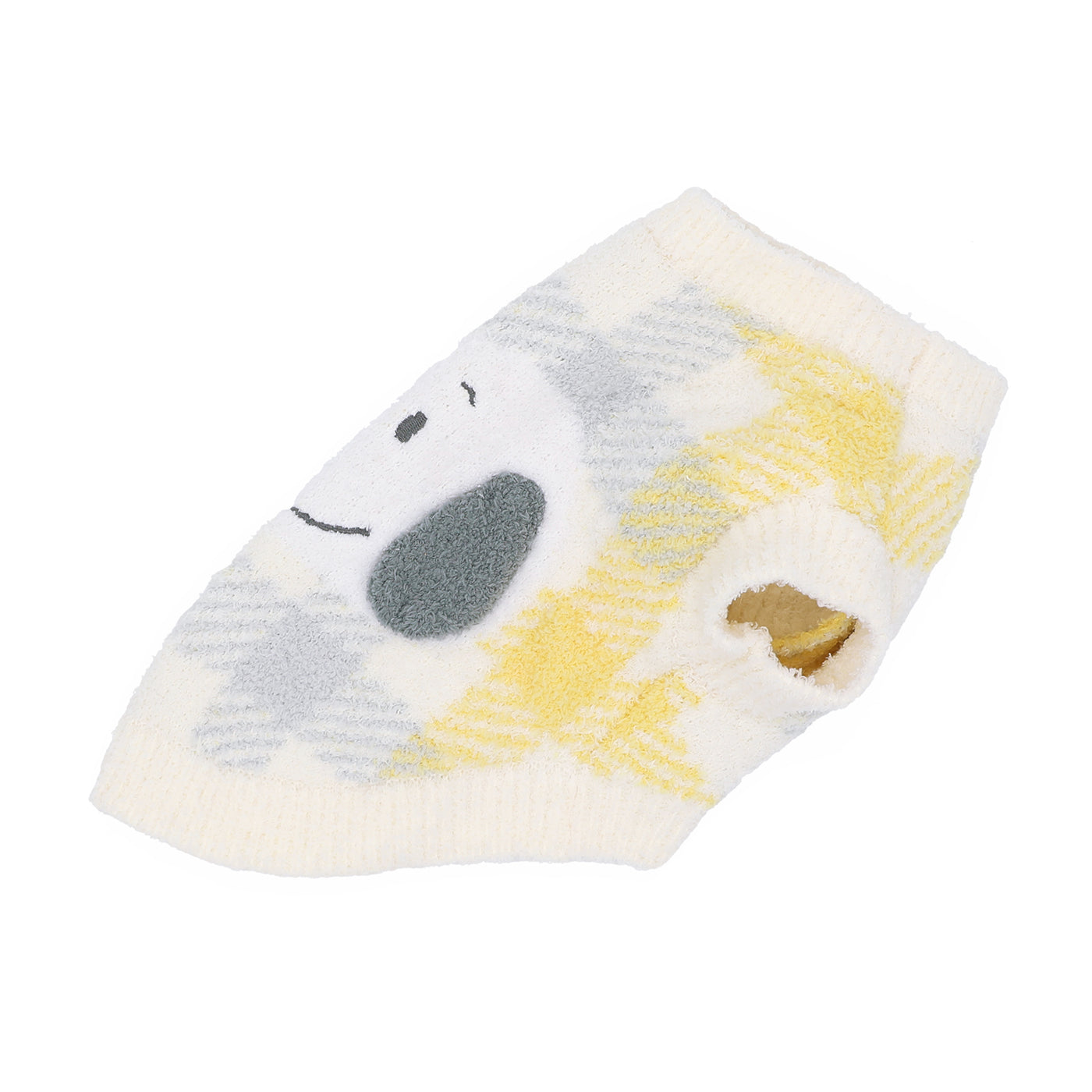 スヌーピーチェックシェニールニット ペット用品 犬服 ペットウェア