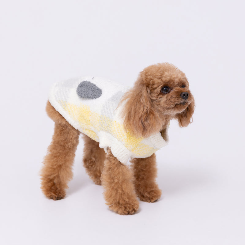 【先行予約 20％OFF】 【先行予約 20％OFF】 スヌーピーチェックシェニールニット　 ペット用品
