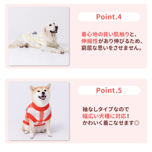 スヌーピーチェックシェニールニット中・大型犬 ペット用品
