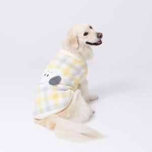 スヌーピーチェックシェニールニット中・大型犬 ペット用品