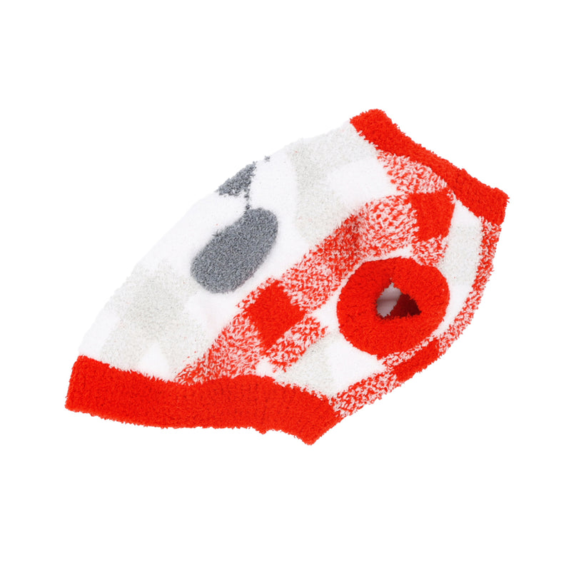 【先行予約 20％OFF】 【先行予約 20％OFF】 スヌーピーチェックシェニールニット　 ペット用品